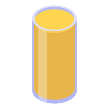 Mango juice glass icon, isometric style