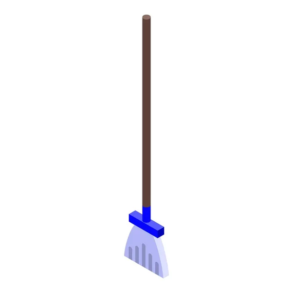 Broom mop icon, isometric style — Stock Vector