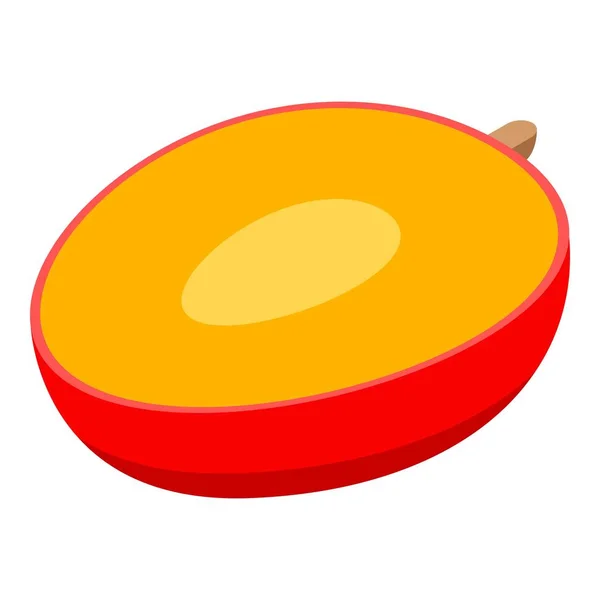 Half mango icon, isometric style — Stok Vektör