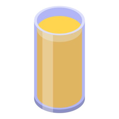 Peach smoothie icon, isometric style