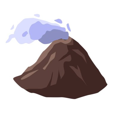 Hike volcano icon, isometric style