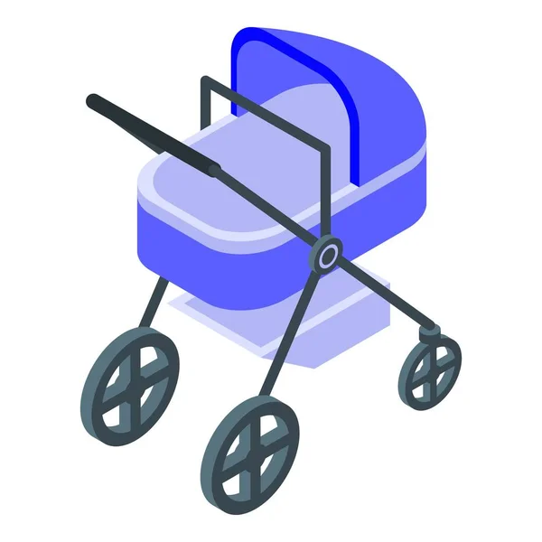 Pram icon, isometric style — Stock Vector