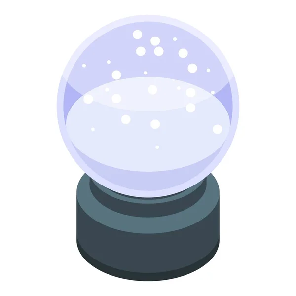 Empty snowglobe icon, isometric style — Stock Vector