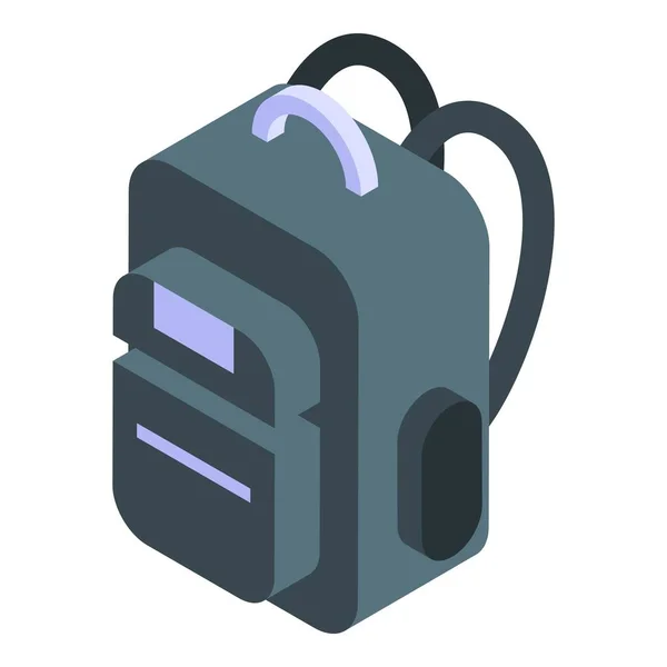 Professional backpack icon, isometric style — 스톡 벡터