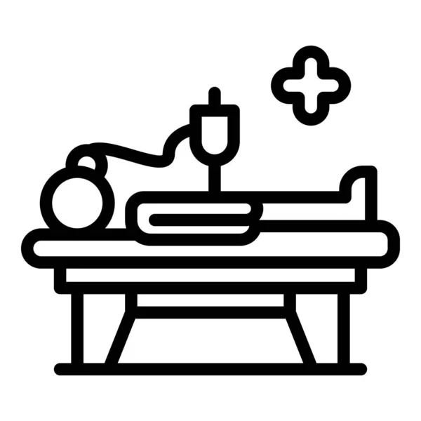 Icono de anestesia de emergencia, estilo de esquema — Vector de stock