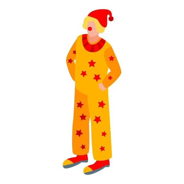 Star clown icon, isometric style — Stok Vektör