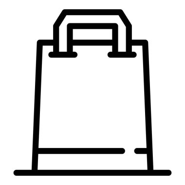 Alışveriş poşeti simgesi, taslak biçimi