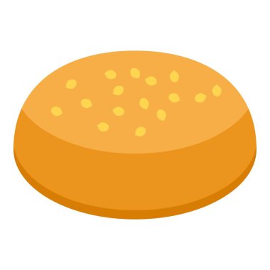 Amerikan hamburgeri simgesi, izometrik stil