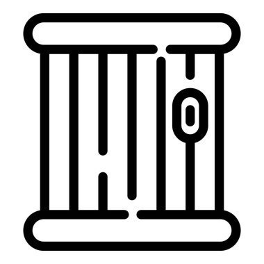 Police gate icon, outline style
