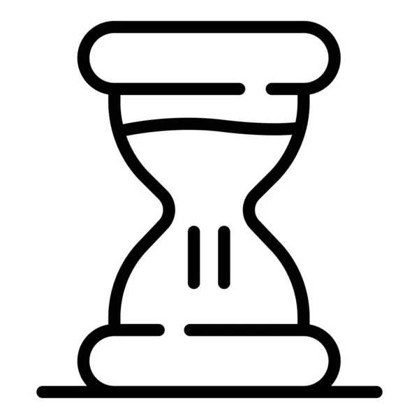 Hourglass icon, outline style — Stock Vector