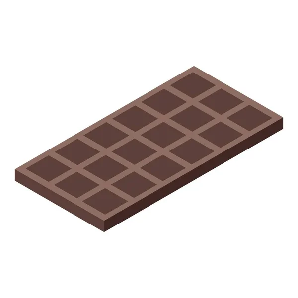 Chocolate bar icon, isometric style — Stock Vector