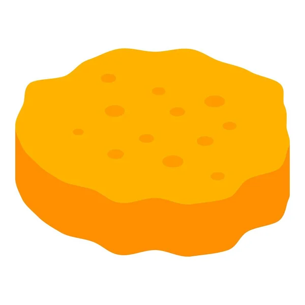 Ícone de pão de hambúrguer, estilo isométrico — Vetor de Stock