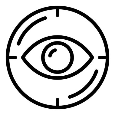Eye target icon, outline style