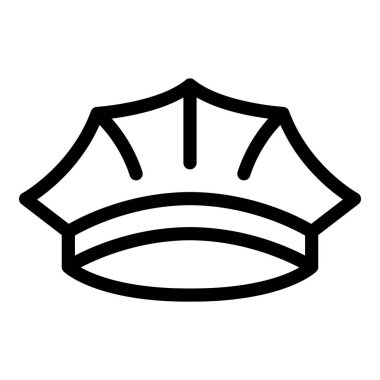 Polis şapkası Icon, anahat stili