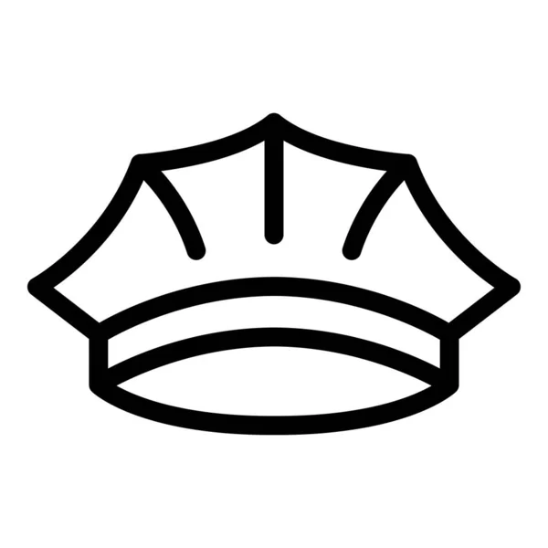 Значок полицейской шапки, стиль наброска — стоковый вектор