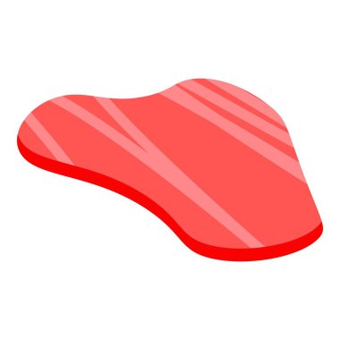 Et biftek simgesi, izometrik stil