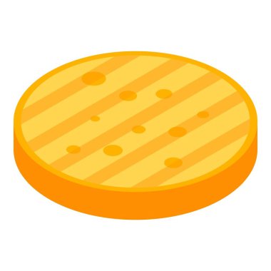 Fried bun icon, isometric style
