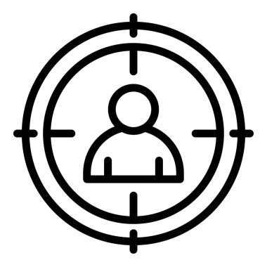 Personal target icon, outline style