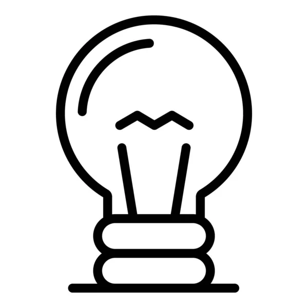 Gloeilamp pictogram, Kaderstijl — Stockvector