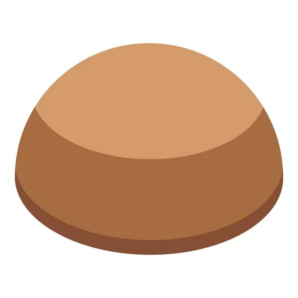 Burger bun cap icon, estilo isométrico — Vector de stock
