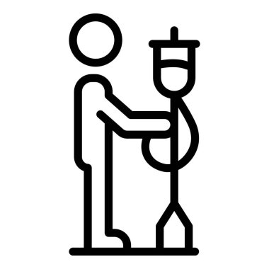 Anesthesia stand icon, outline style