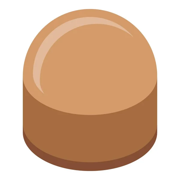 Icono de chocolate con cacao de leche, estilo isométrico — Vector de stock