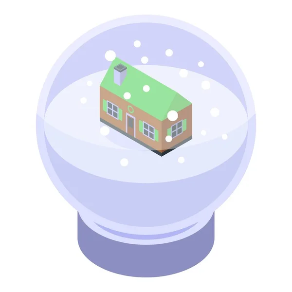 Icono de casa bola de nieve, estilo isométrico — Archivo Imágenes Vectoriales
