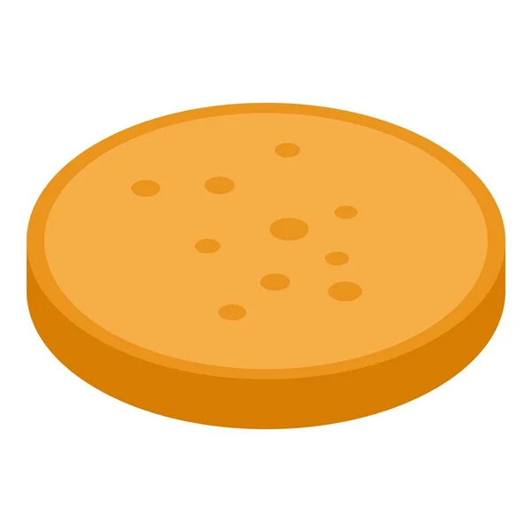 Middle burger bun icon, isometric style — 스톡 벡터