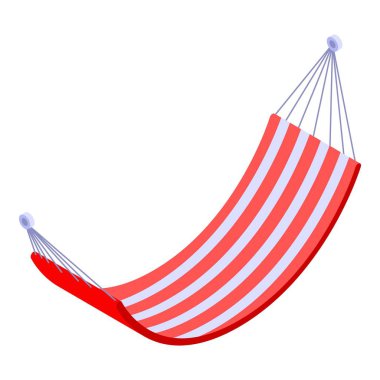 Striped hammock icon, isometric style