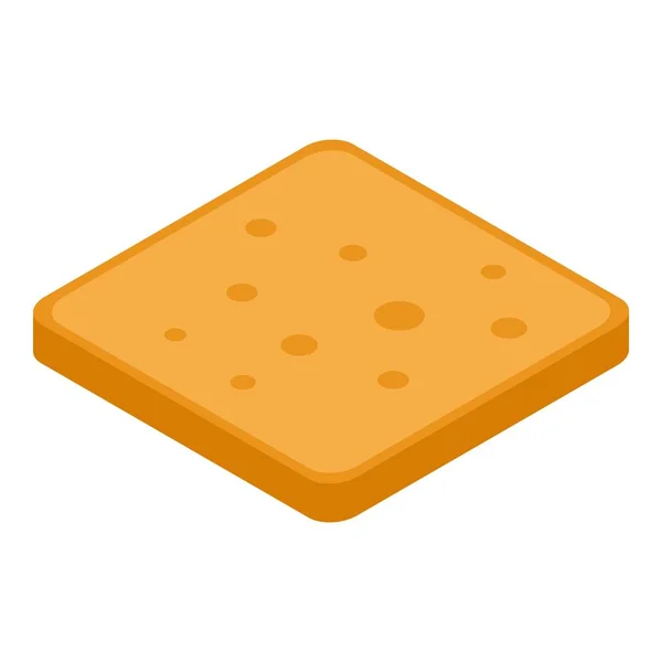 Biscuit icon, isometric style — Stock Vector