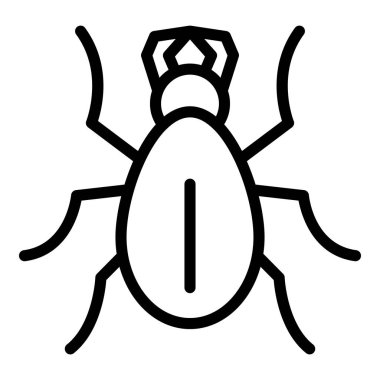 Biology bug icon, outline style