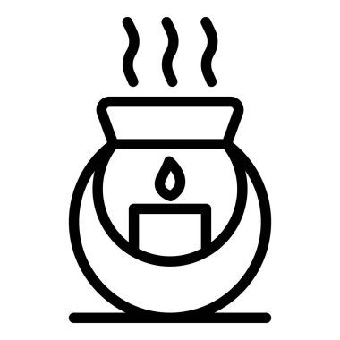 Kaplıca yanan mum simgesi, özet biçimi