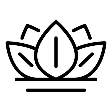 Spa herbal leaf icon, outline style