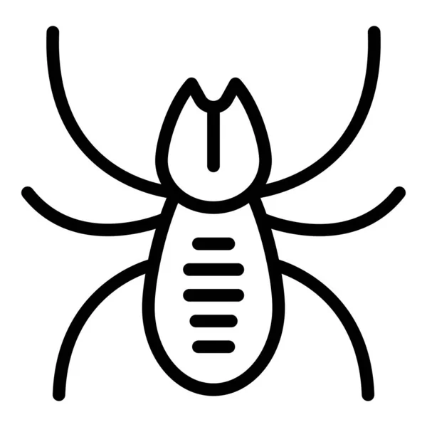 Bug rovar ikon, körvonalazott stílus — Stock Vector