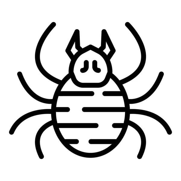Forêt icône bug, style de contour — Image vectorielle