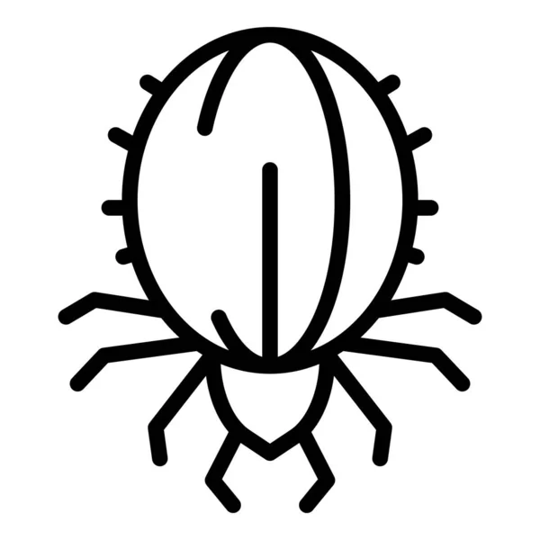 Mite icon, outline style — Stock Vector