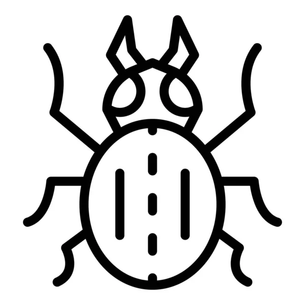 Field bug icon, outline style — Stock Vector