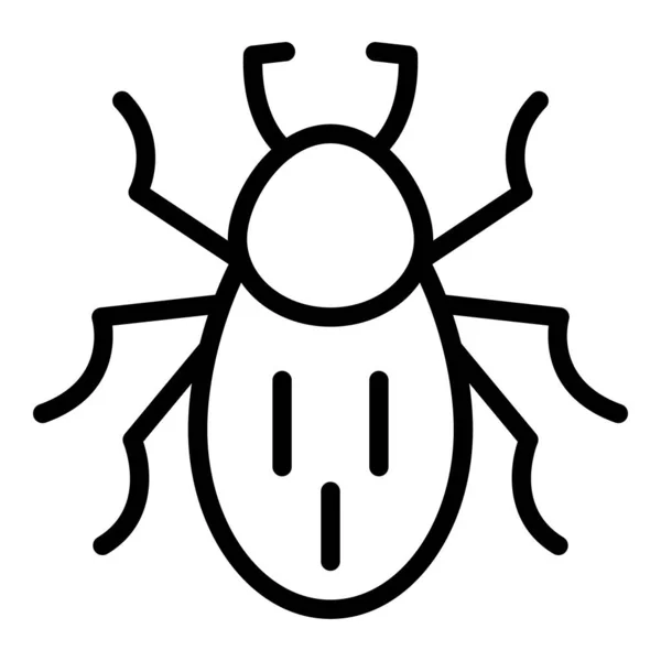 Icône de bug parasite, style contour — Image vectorielle