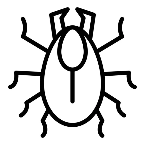 Annelid bug icon, outline style — Stok Vektör