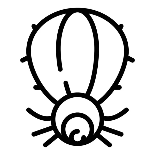 Blood mite icon, outline style — Stok Vektör