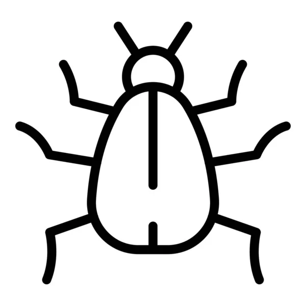 Organism bug icon, stil contur — Vector de stoc