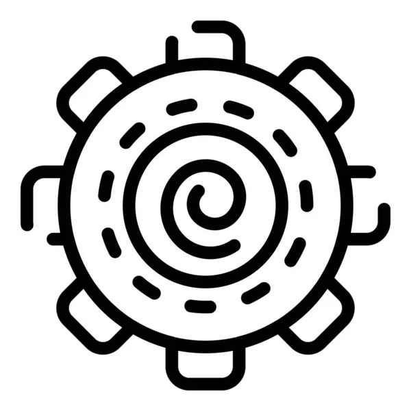 Rad-Hypnose-Symbol, Umrissstil — Stockvektor