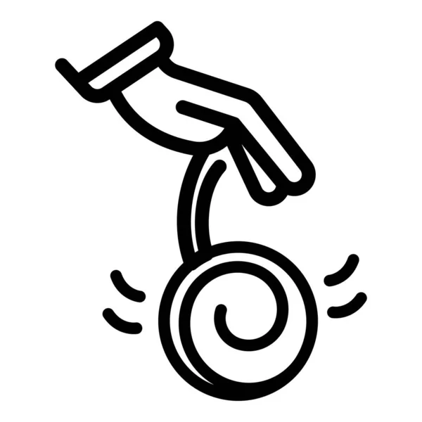 Modern hypnosis icon, outline style — Stok Vektör