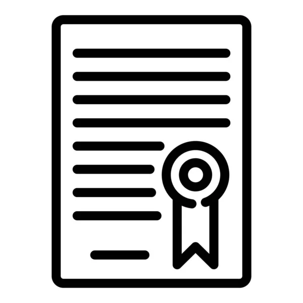 Divorce paper icon, outline style — Stockvektor