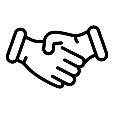 Divorce handshake icon, outline style