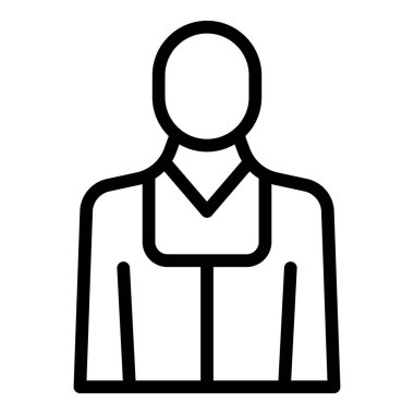 Judge avatar icon, outline style