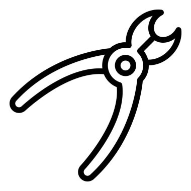 Cut pliers icon, outline style