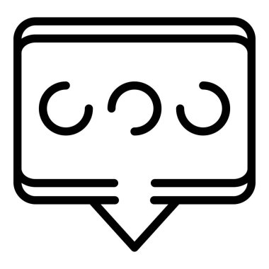 Online service chat icon, outline style