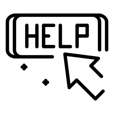 Help service center icon, outline style