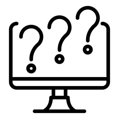 Kırık bilgisayar monitör simgesini, anahat stili